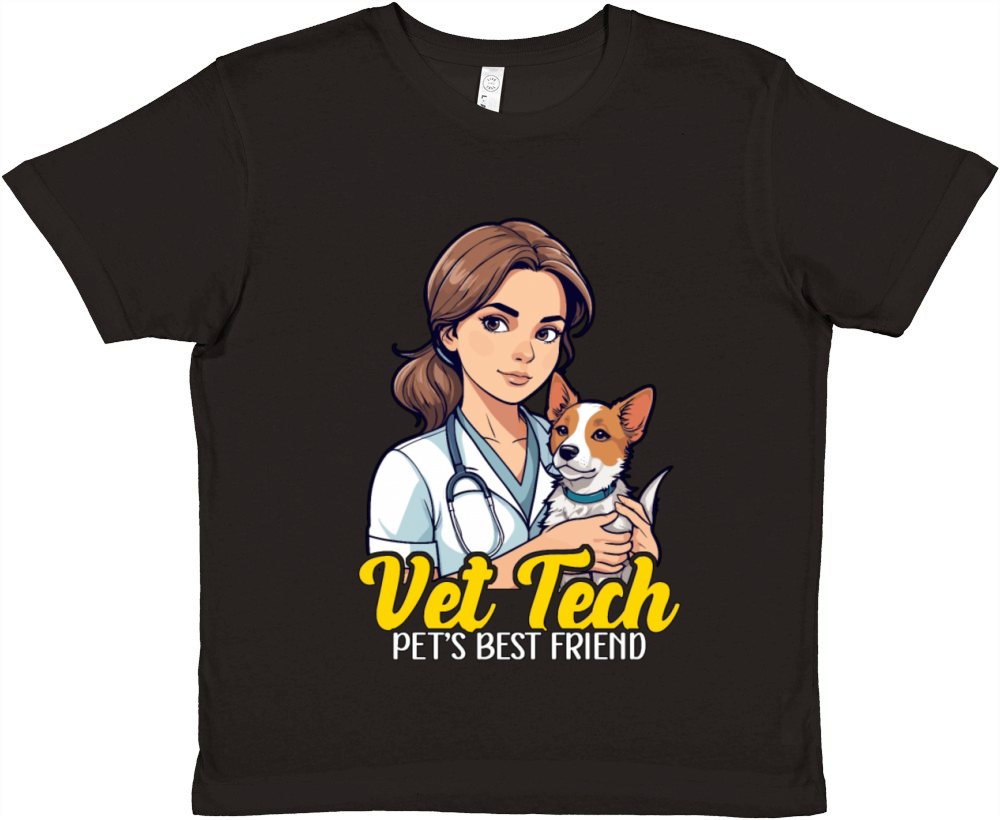 Vet Tech Pets Best Friend Veterinary Practitioner Premium Kids Crewneck T-shirt