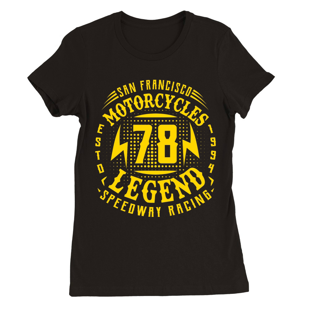 Speedway Racing Motorcycles Legend Premium Womens Crewneck T-shirt