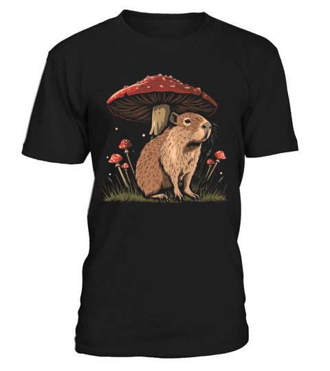 Cottagecore Aesthetic Capybara Mushroom Vintage Go T-Shirt Unisex