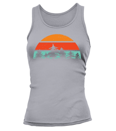 Retro-Vintage Sunset with Pine Trees Tank top Woman