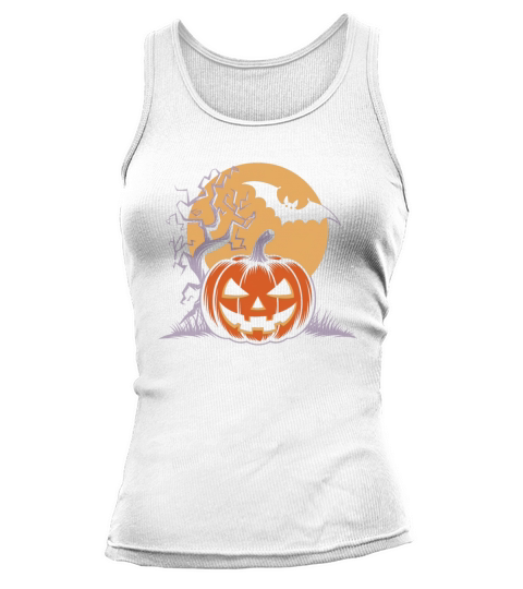 Vintage Pumpkin Scene Halloween Classic T-Shirt Tank top Woman