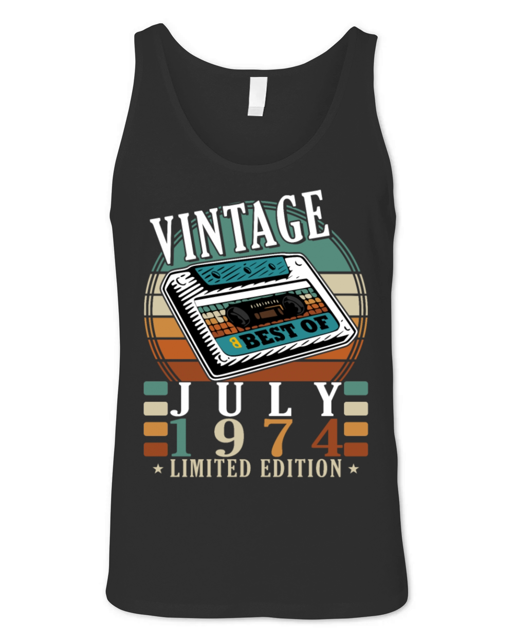 50th birthday 50 years July 1974 Unisex Jersey Tank