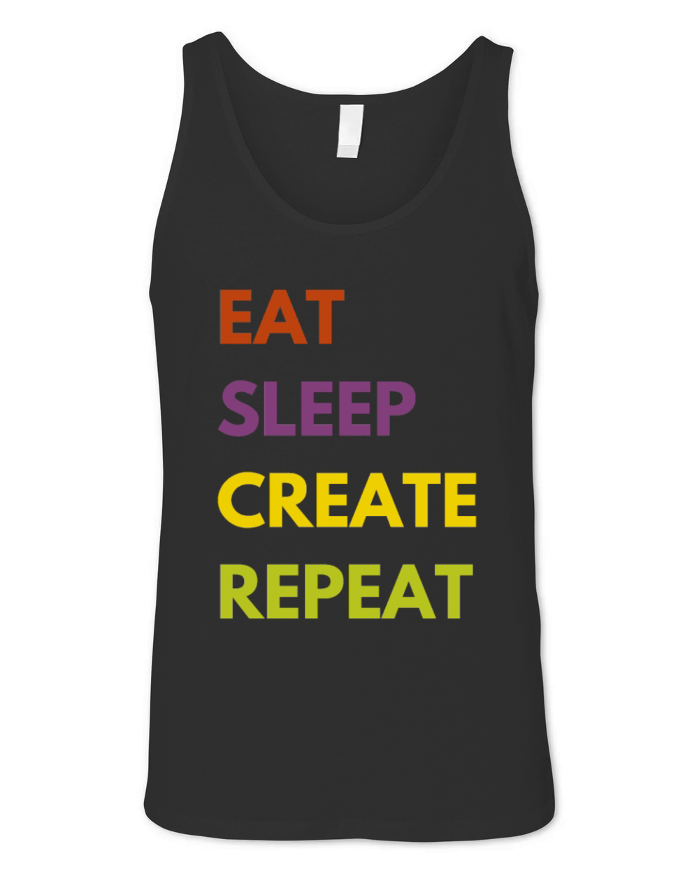 Eat Sleep Create Repeat - Funny Artist Unisex Jersey Tank
