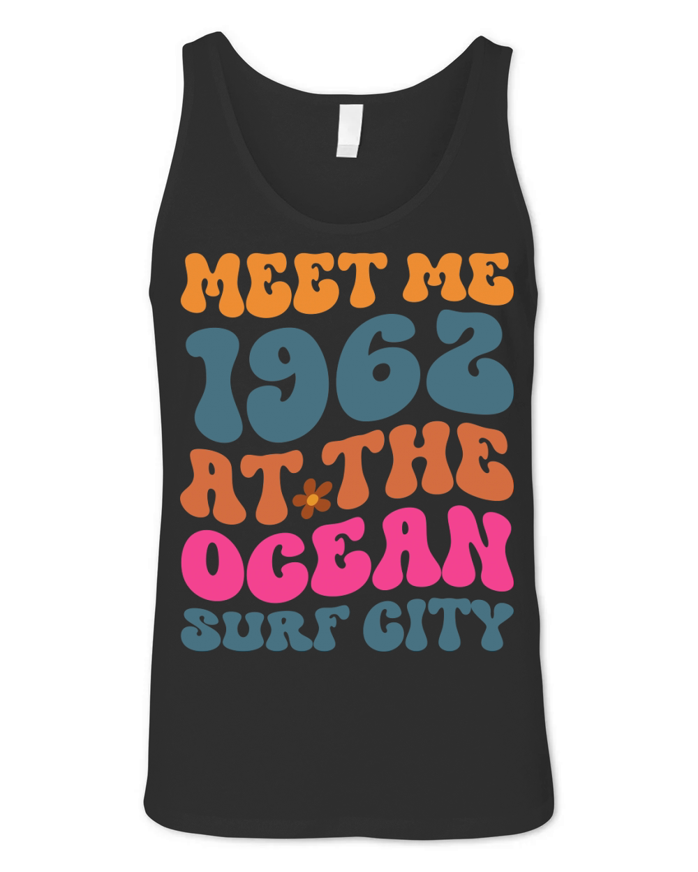 Meet Me 1962 At The Ocean surf city Unisex Jersey Tank