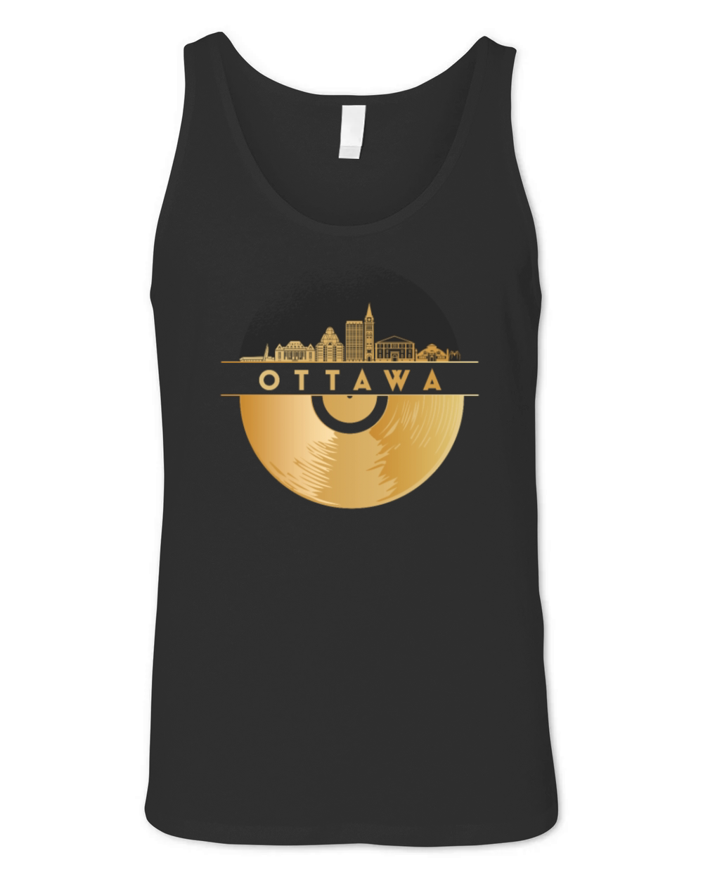 Vinyl-Record-Player Disco-Music Unisex Jersey Tank