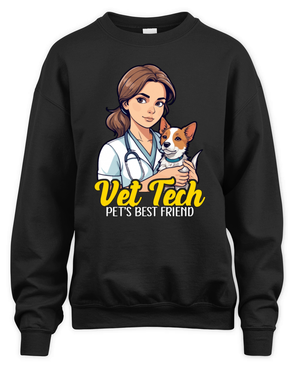 Vet Tech Pets Best Friend Veterinary Practitioner Unisex Premium Crewneck Sweatshirt