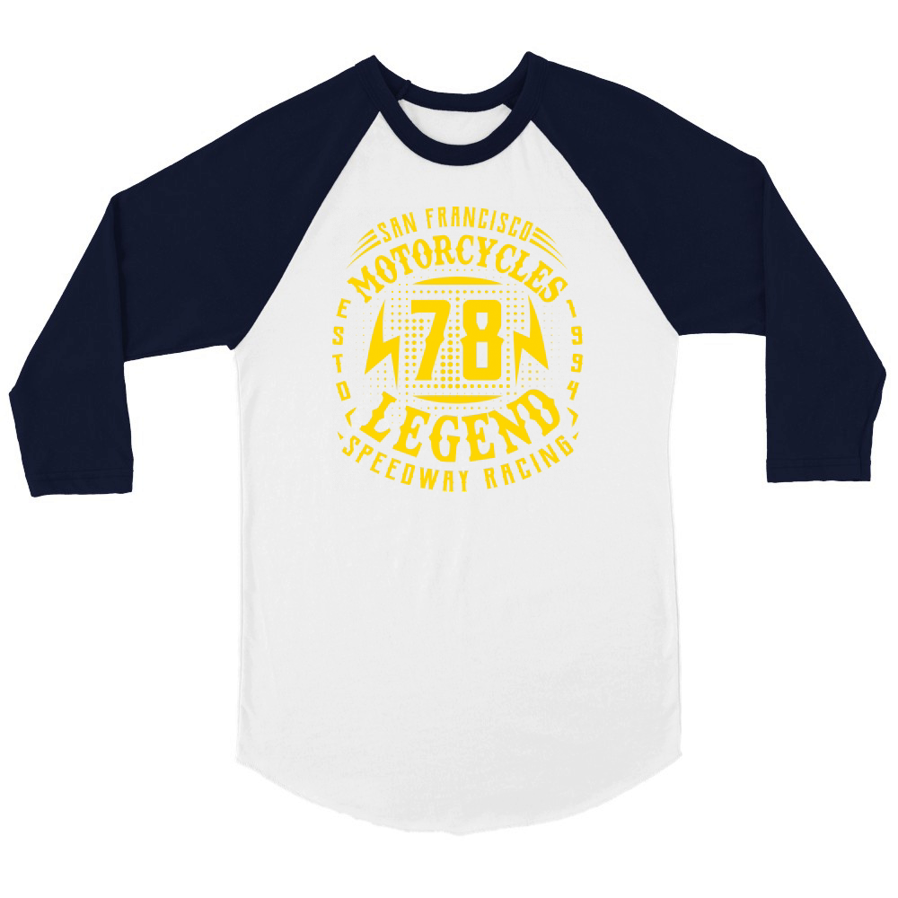 Speedway Racing Motorcycles Legend Unisex ¾ sleeve Raglan T-shirt