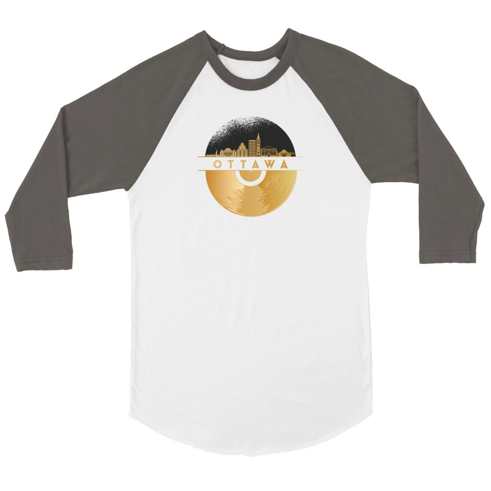 Vinyl-Record-Player Disco-Music Unisex ¾ sleeve Raglan T-shirt