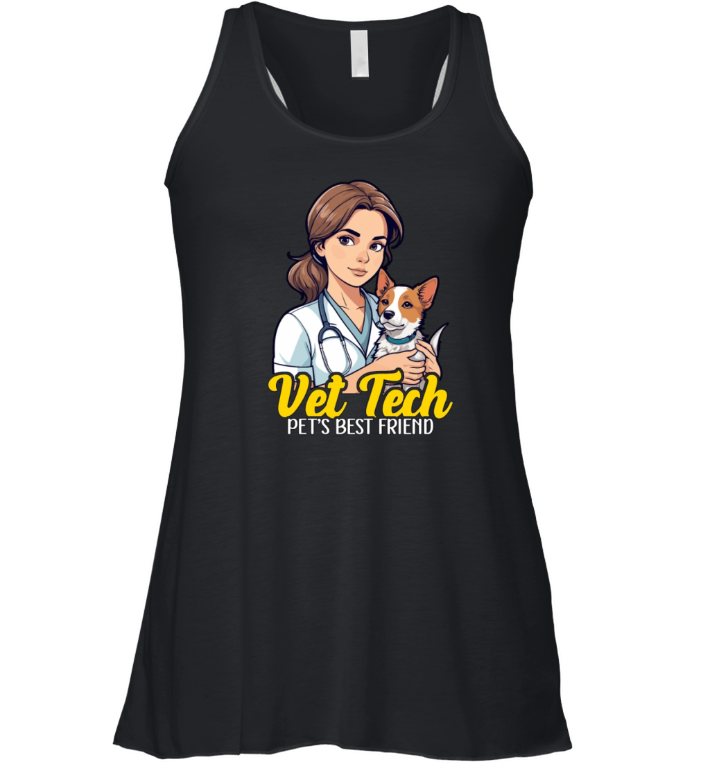 Vet Tech Pets Best Friend Veterinary Practitioner Women's Flowy Tank Top
