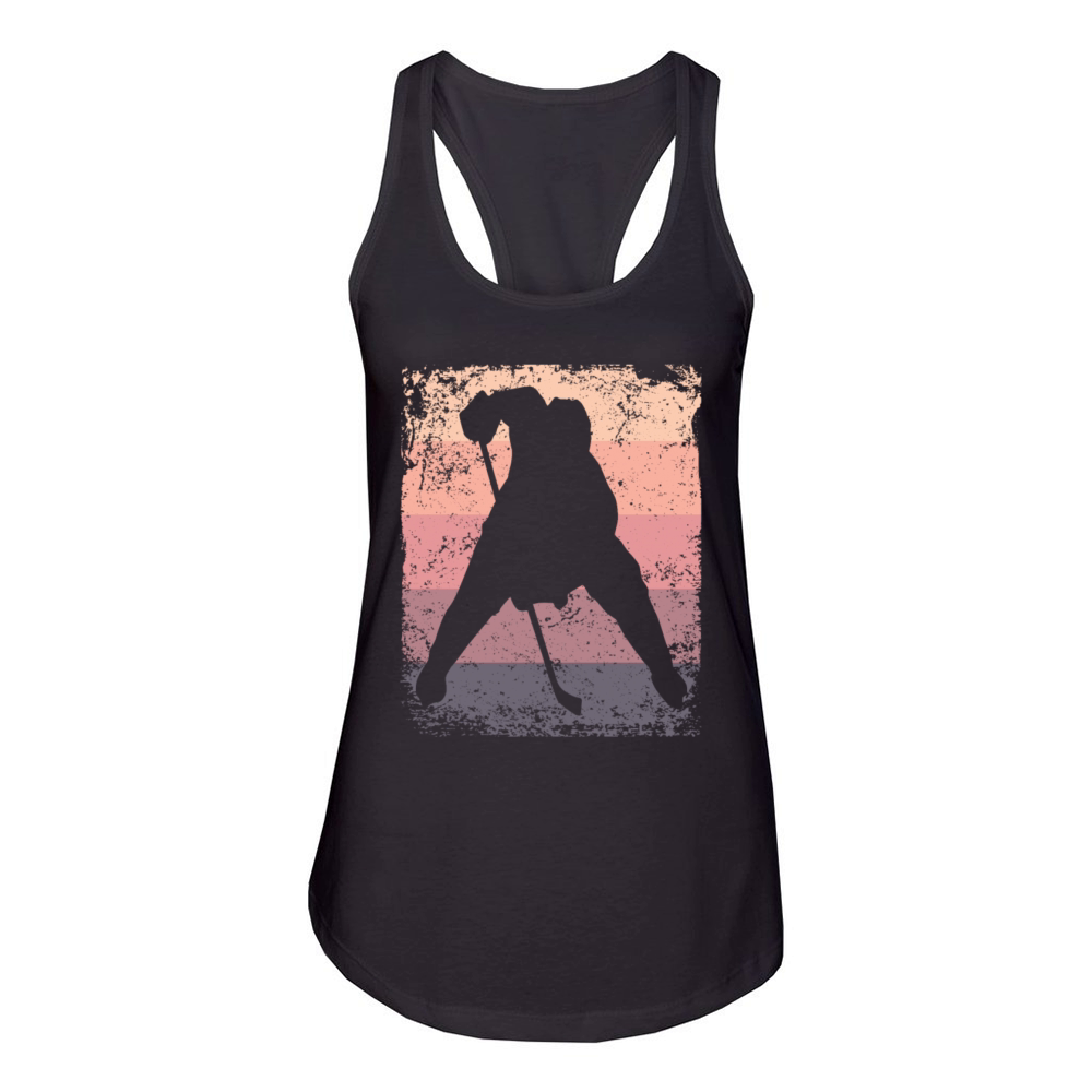 Ice Hockey Player Vintage Ice Hockey Women's Racerback Tank