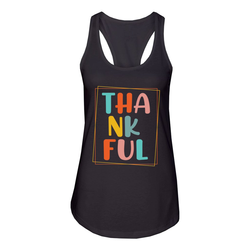 Thankful Vintage Funny t shirt Women's Racerback Tank