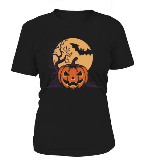 Vintage Pumpkin Scene Halloween Classic T-Shirt Women's T-Shirt