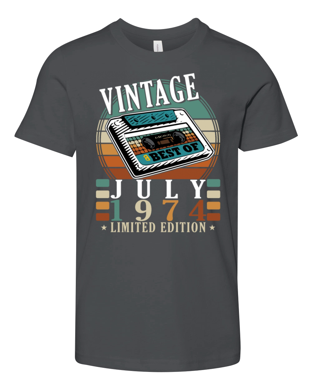 50th birthday 50 years July 1974 Youth Unisex Jersey Tee