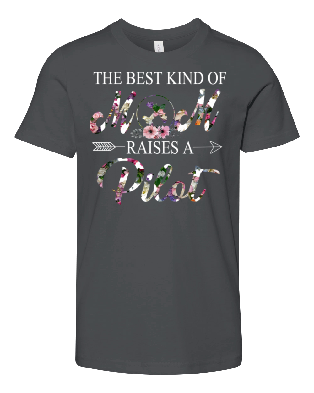 Mom raises a pilot Youth Unisex Jersey Tee