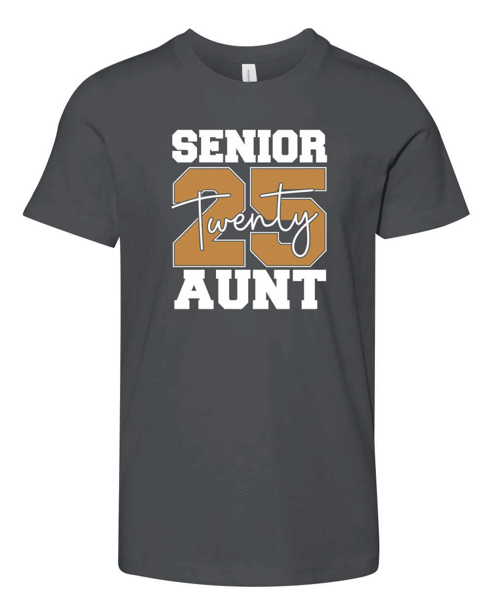 Senior twenty 2025 Aunt Youth Unisex Jersey Tee