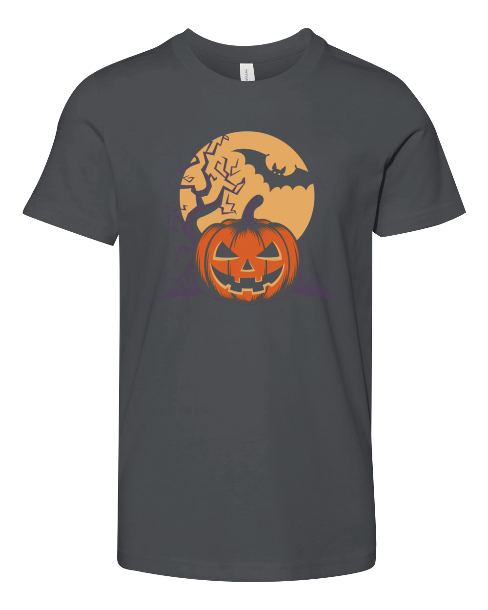Vintage Pumpkin Scene Halloween Classic T-Shirt Youth Unisex Jersey Tee