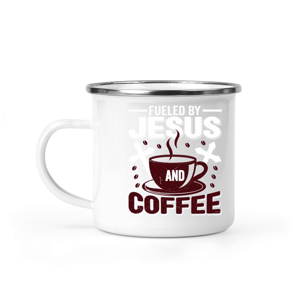 Fueled by Jesus and Coffee Camping Mug