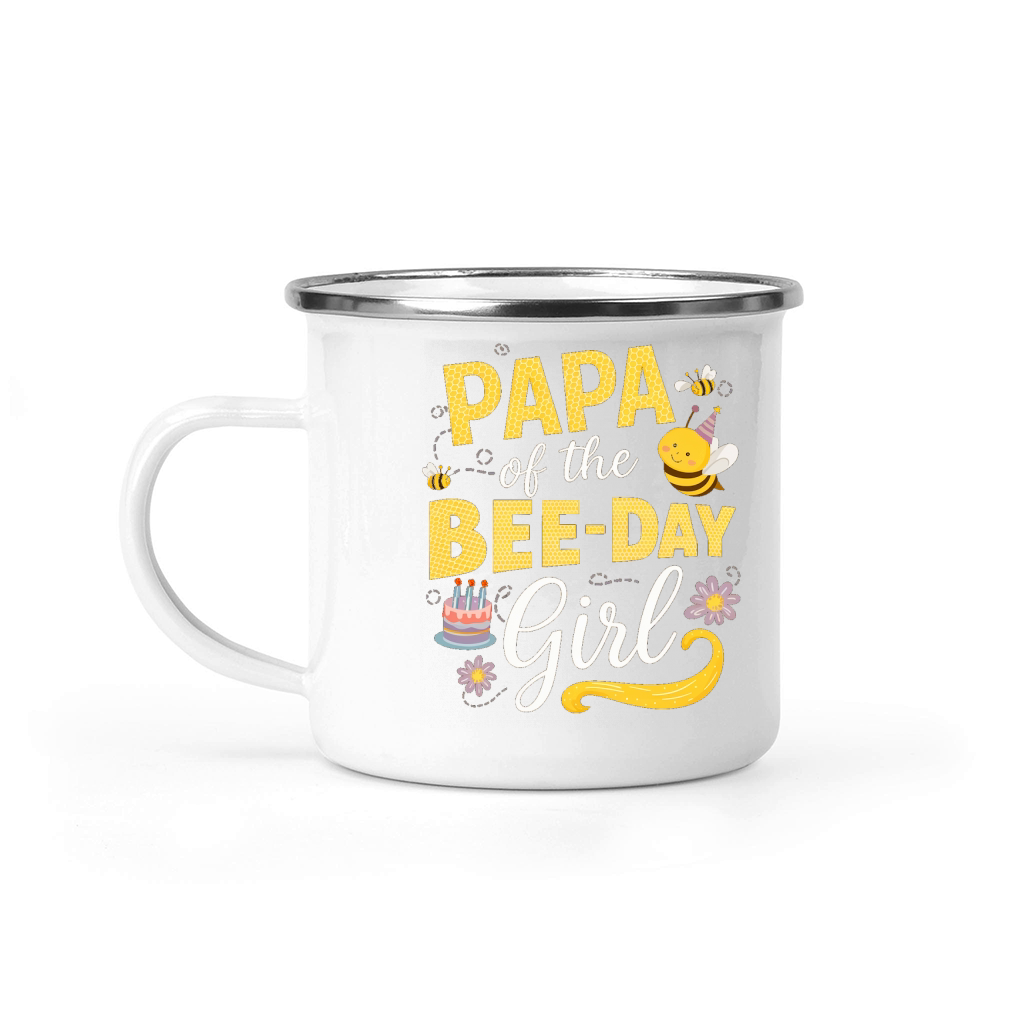 Papa of the bee Day girl Camping Mug