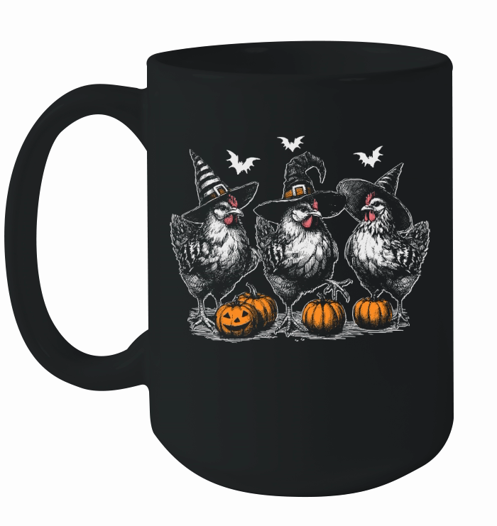 Chicken Witches Funny Halloween D Color Ceramic Mug