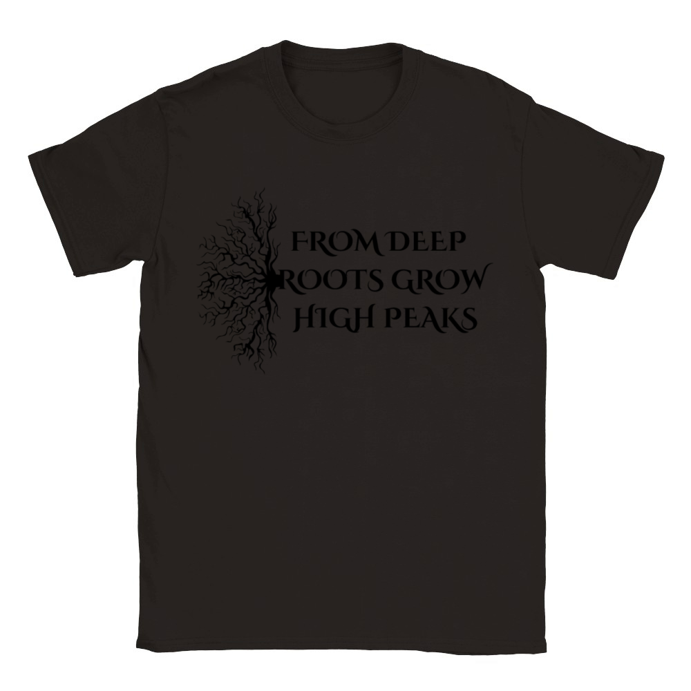 FROM DEEP ROOTS GROW HIGH PEAKS Classic Kids Crewneck T-shirt