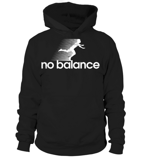No Balance White Retro Funny Running Hoodie Unisex