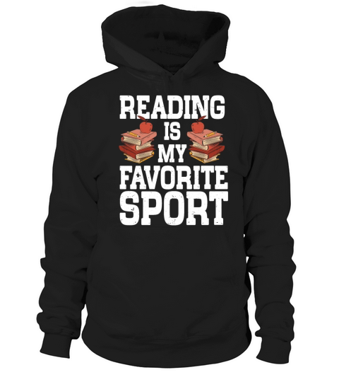 Reading Is My Favorite Sport Bookworm Hoodie Unisex