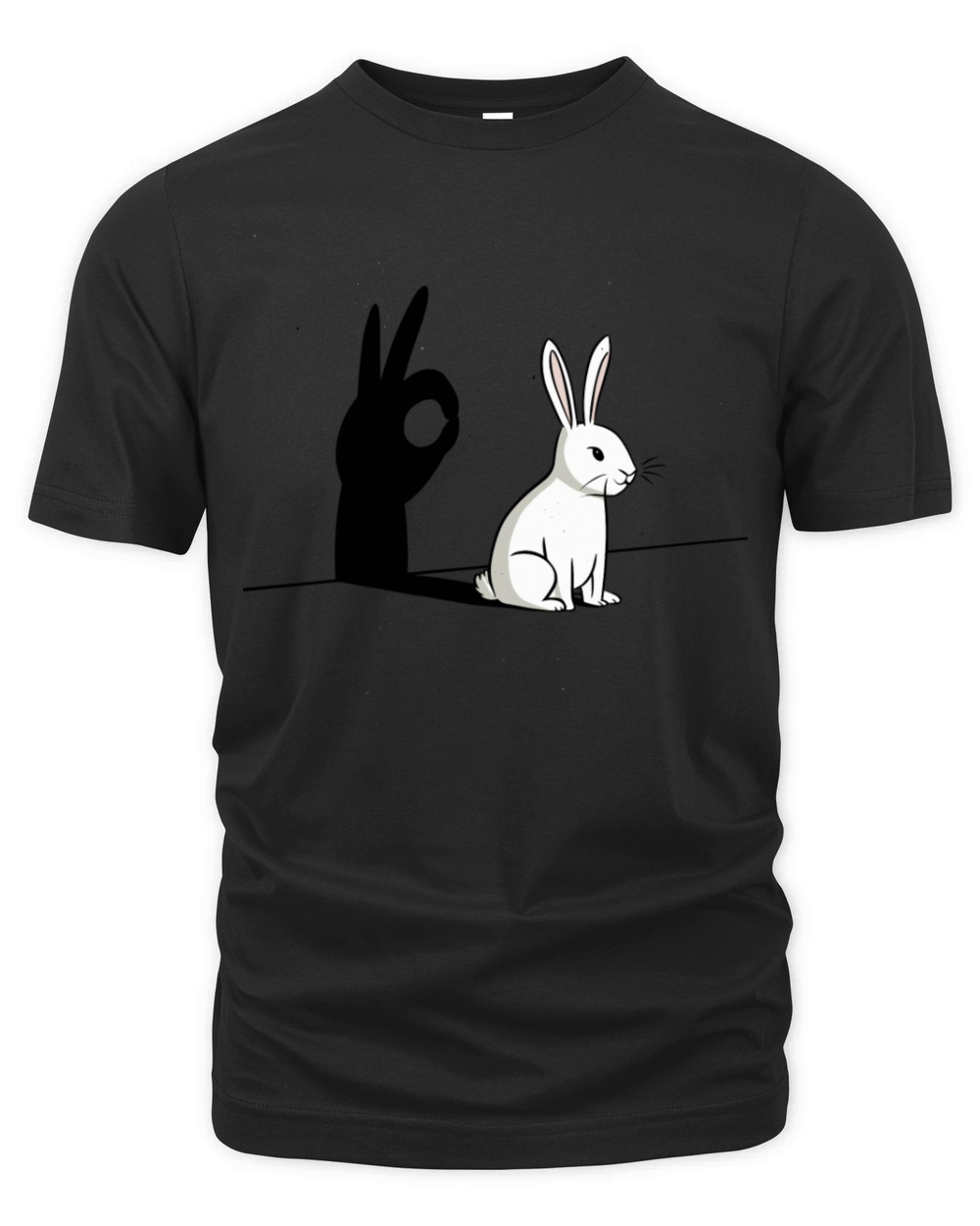 Funny Rabbit Hand Shadow - Playful Shadow Puppet Organic Unisex T-shirt