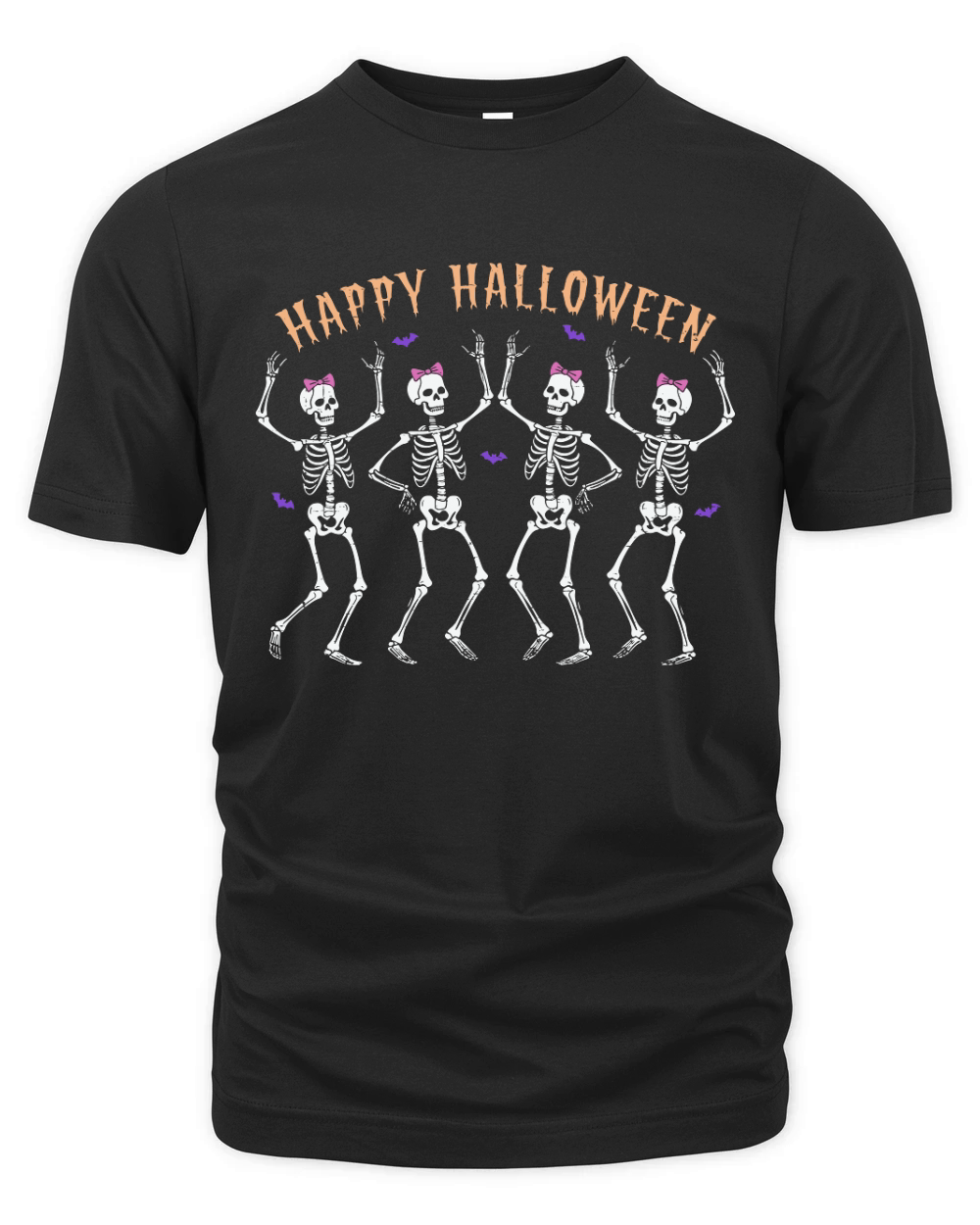 Happy Halloween Skeleton Girls Organic Unisex T-shirt