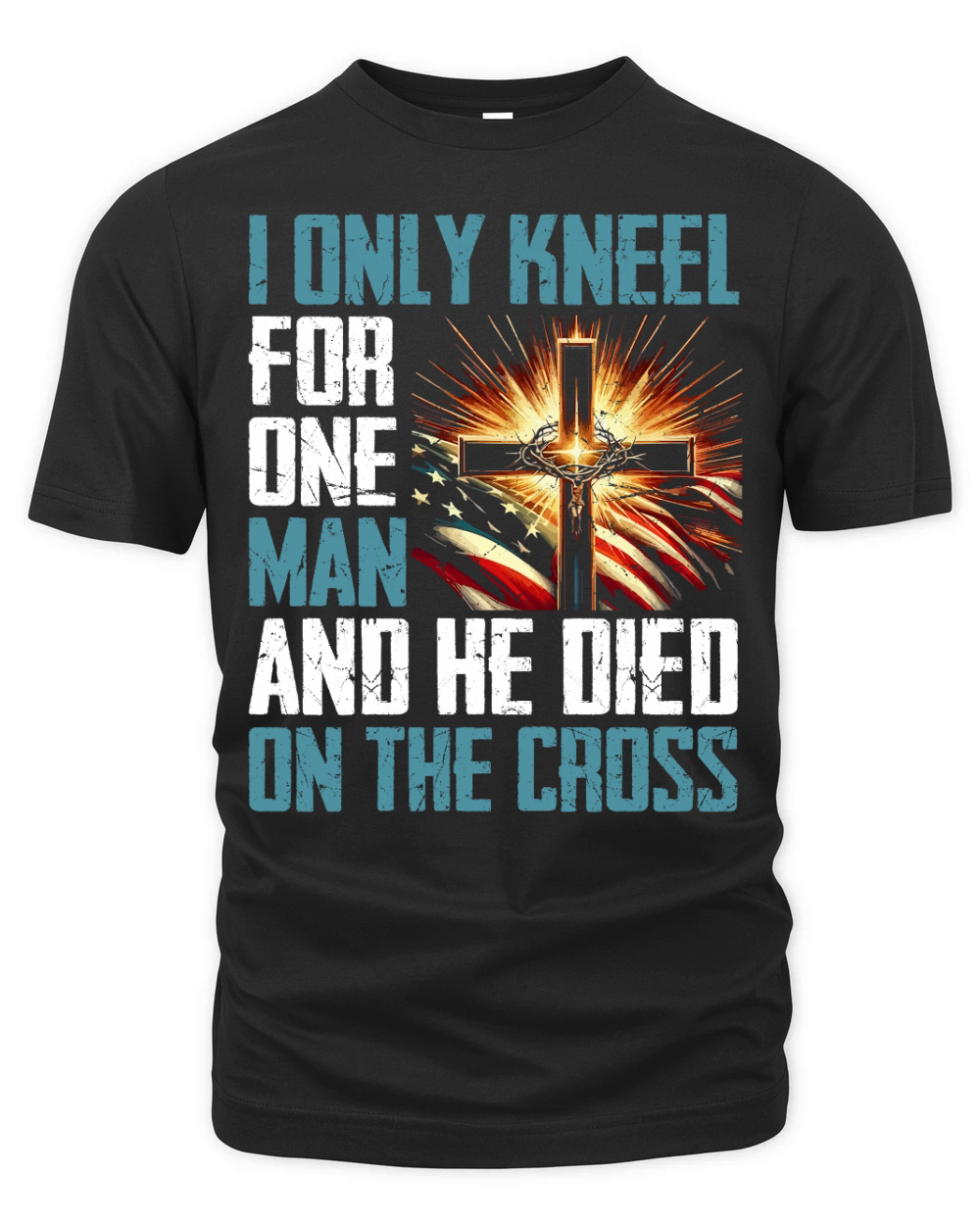 i only kneel for one man and he died on the cross Organic Unisex T-shirt