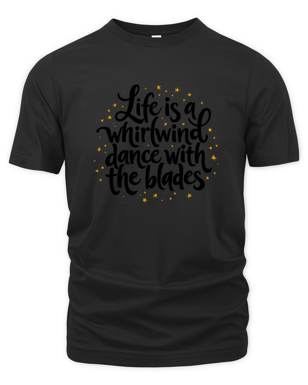 Inspirational Quote with Stars Pattern Organic Unisex T-shirt
