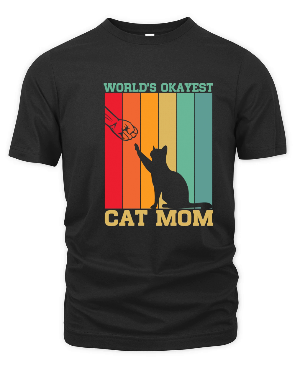 Worlds okayest cat mom 06 Organic Unisex T-shirt