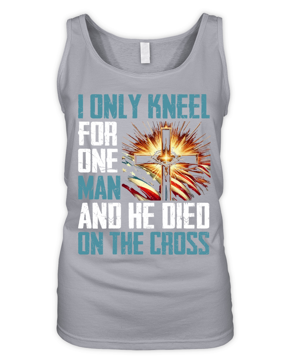 i only kneel for one man and he died on the cross Organic Women's Tank Top