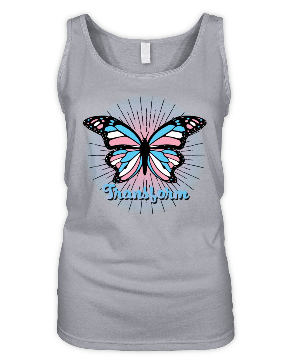 Transform - Transgender Pride Butterfly Design Organic Women's Tank Top