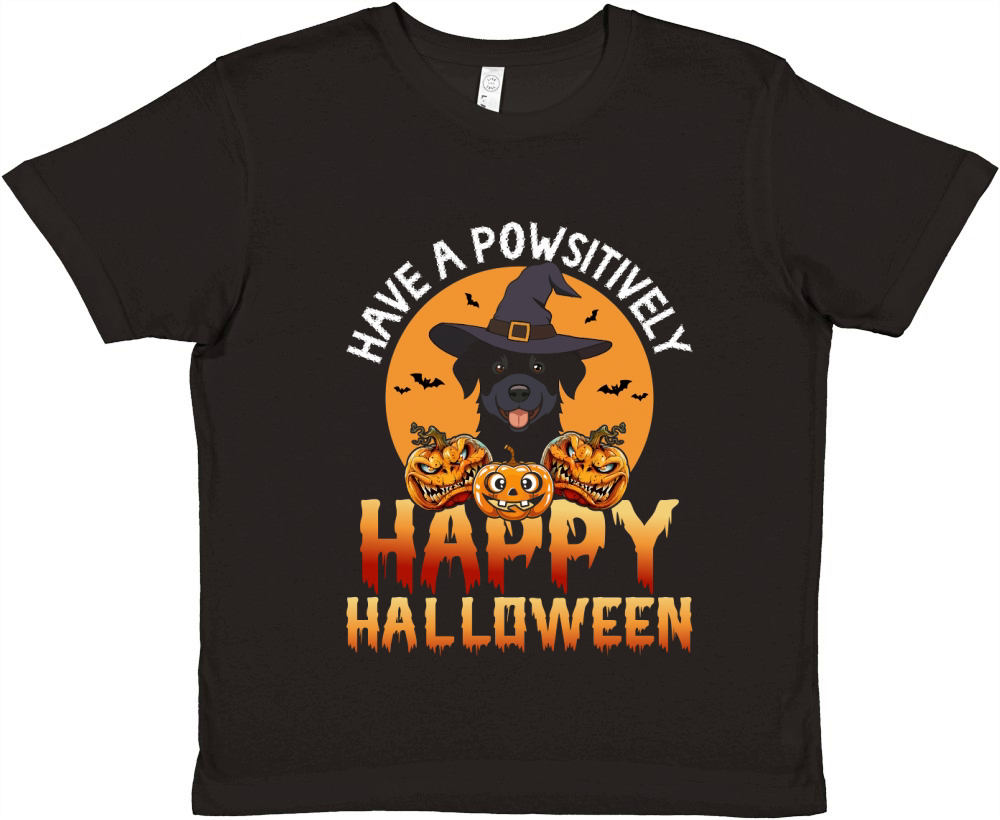 Have A Powsitively  Happy Halloween Premium Kids Crewneck T-shirt
