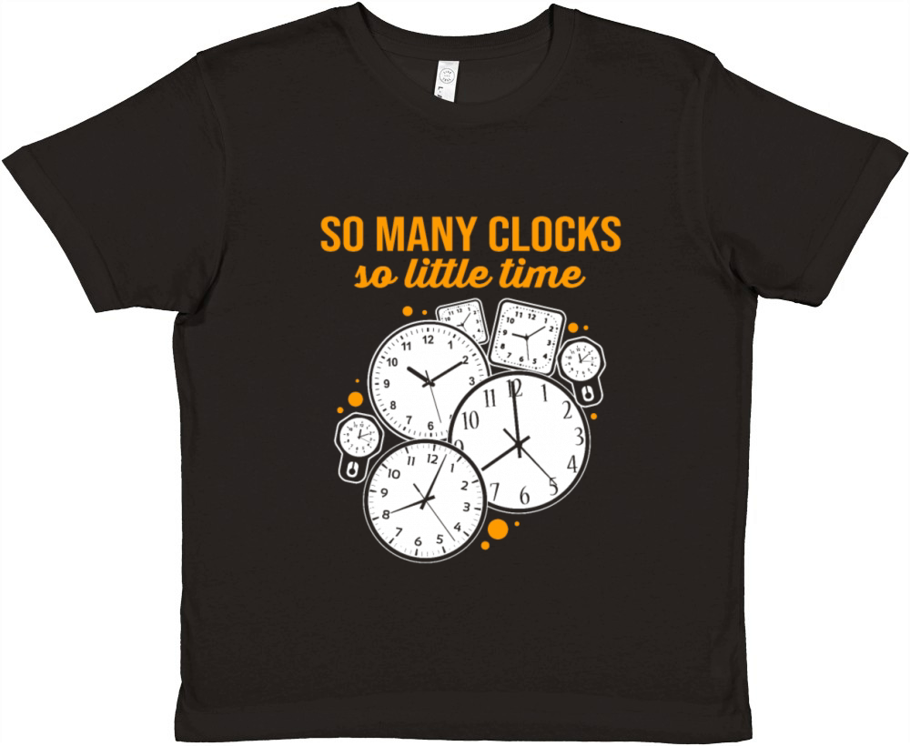 Horology Watchmaker So Many Clock So Little Time Premium Kids Crewneck T-shirt