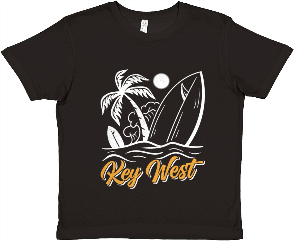 Key-West Surfing Florida Keys Surfer Outfit Premium Kids Crewneck T-shirt