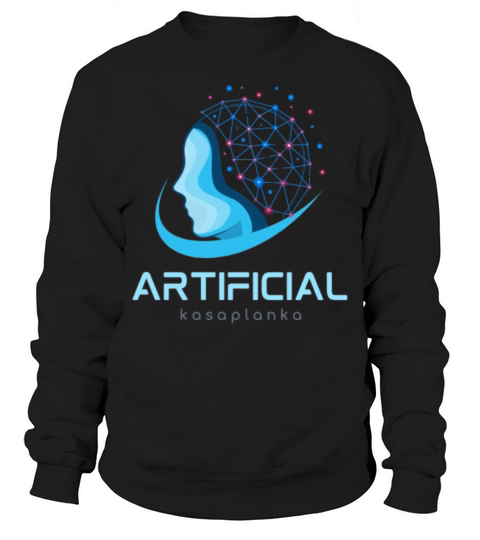 Blue Flat Illustrative Human Artificial Sweatshirt Unisex