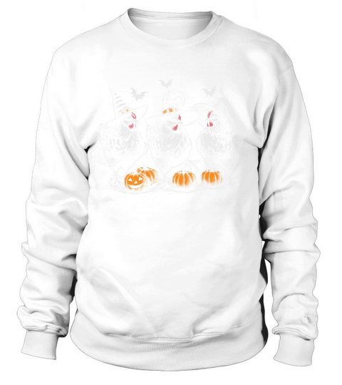 Chicken Witches Funny Halloween D Color Sweatshirt Unisex