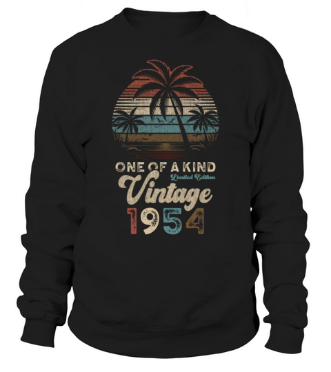 Vintage 1954 Birthday Palm Trees Sweatshirt Unisex