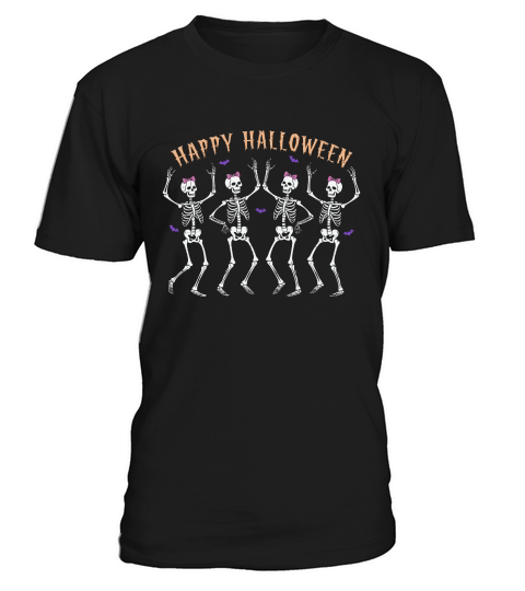 Happy Halloween Skeleton Girls T-Shirt Unisex