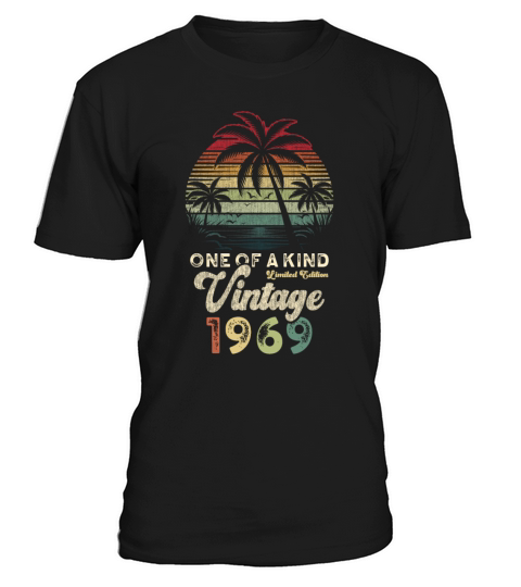 Vintage 1969 Birthday Palm Trees T-Shirt Unisex
