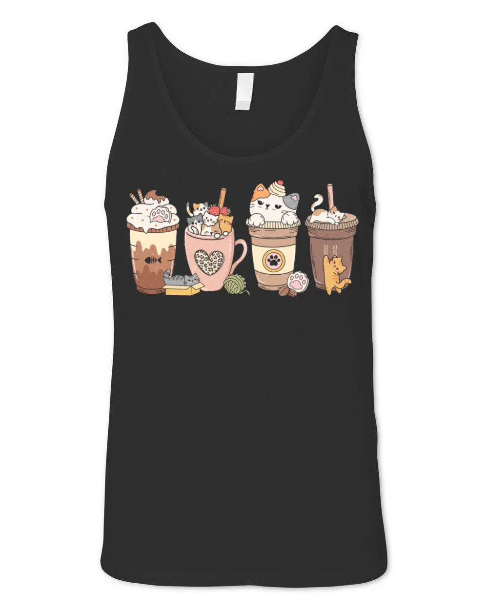 Cat Coffee Quote Unisex Jersey Tank