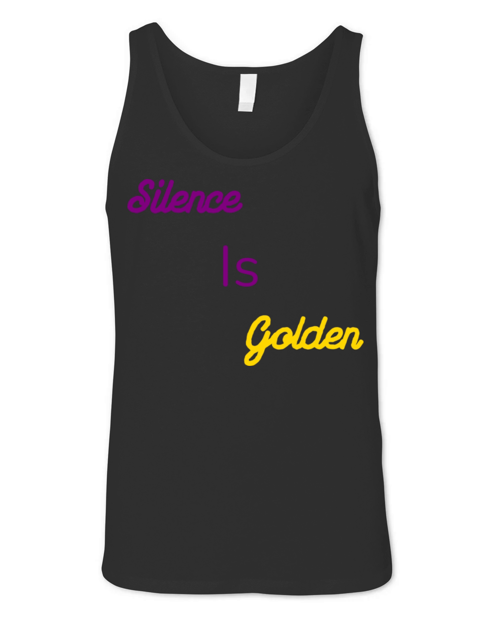 Silence Is Golden Purple Unisex Jersey Tank