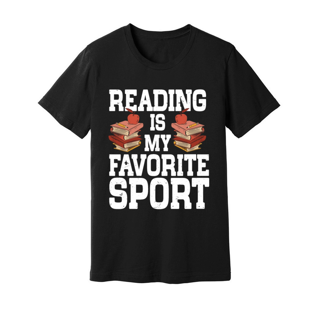 Reading Is My Favorite Sport Bookworm Unisex Jersey Tee