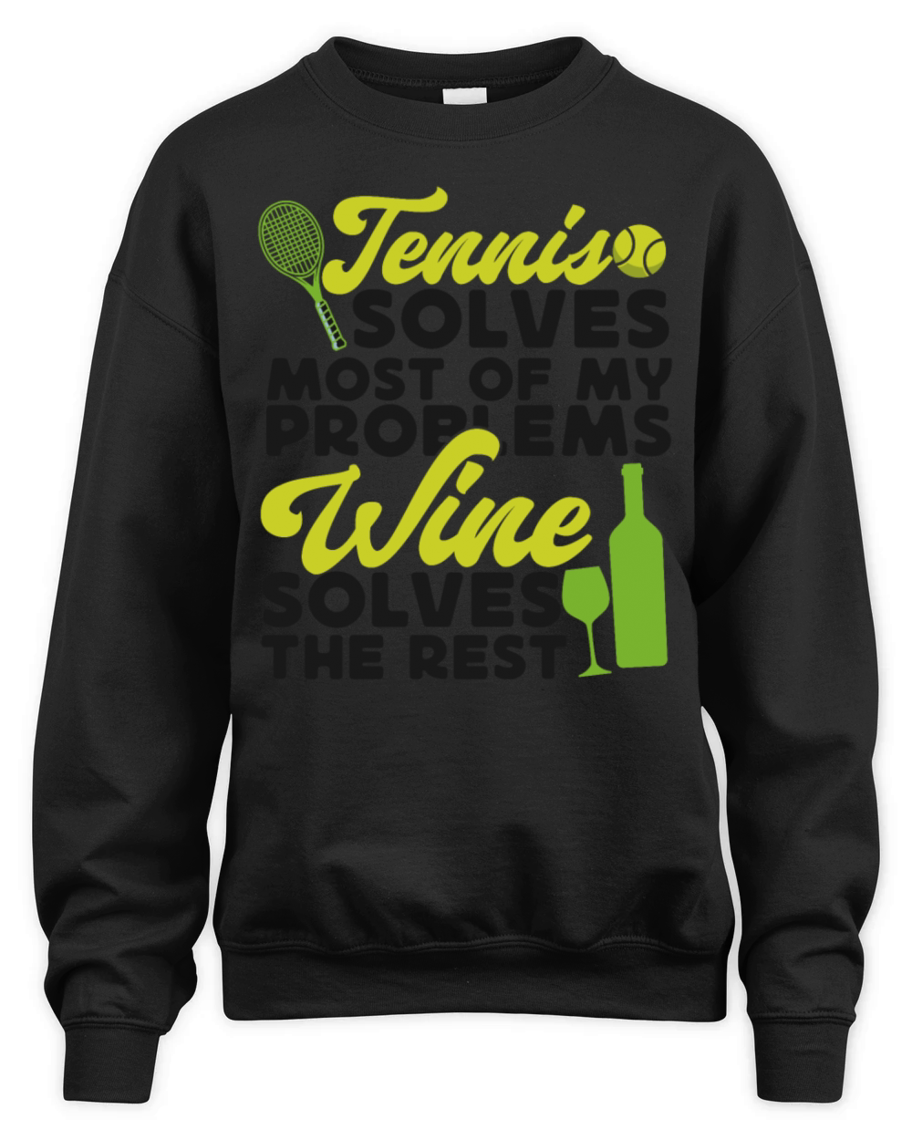 Funny Tennis Player Racket Wine Unisex Premium Crewneck Sweatshirt