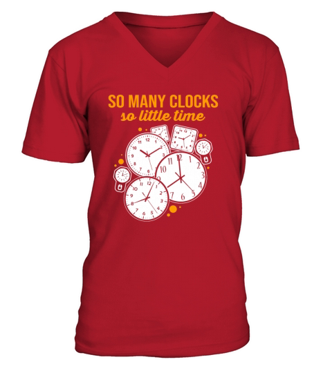 Horology Watchmaker So Many Clock So Little Time V-Neck T-shirt