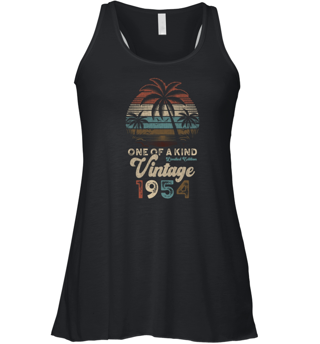 Vintage 1954 Birthday Palm Trees Women's Flowy Tank Top