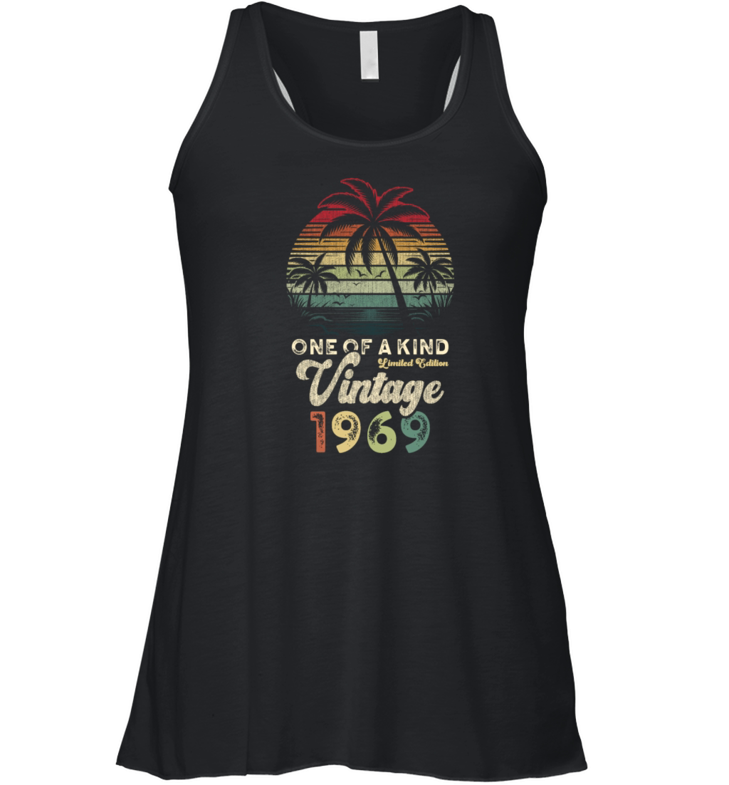 Vintage 1969 Birthday Palm Trees Women's Flowy Tank Top