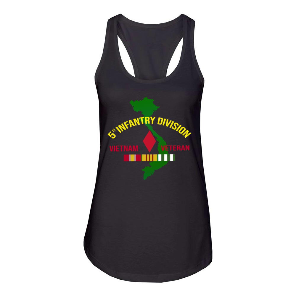 5th infantry division Vietnam Veteran Women's Racerback Tank
