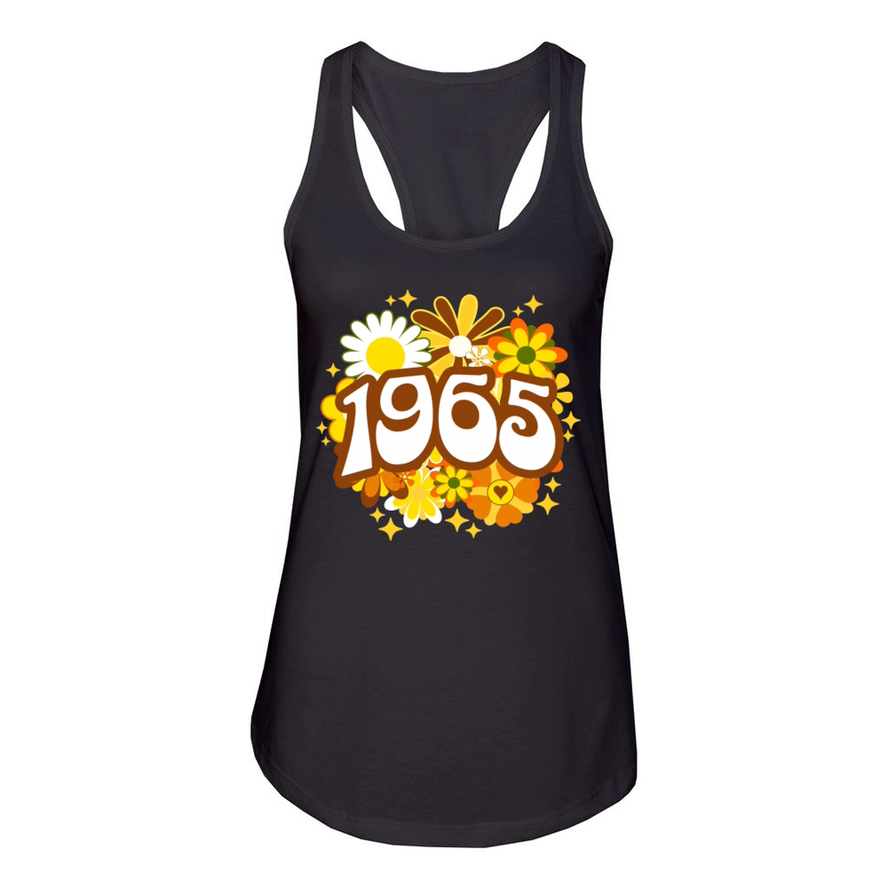 60 Years Vintage 1965 Retro 60th Birthday Woman Women's Racerback Tank